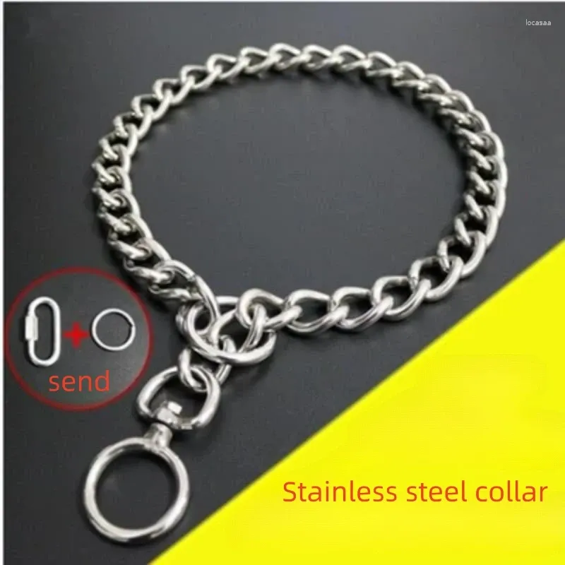 Dog Collars Stainless Steel Collar Large Snake Chain German Shepherd Medium Neck Training P