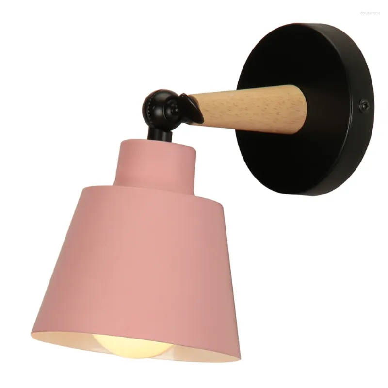 Wandlamp Modern licht voor slaapkamer Macaroon 6 kleuren stuurkop E27 Nordic nachtkastje