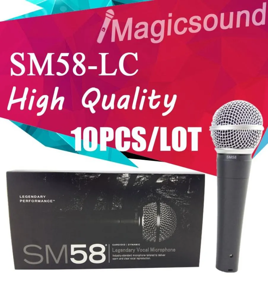 10 pièces nouveau haute qualité SM58LC SM 58 58LC filaire dynamique cardioïde professionnel Microphone légendaire Vocal Microfone Mike Mic5962100