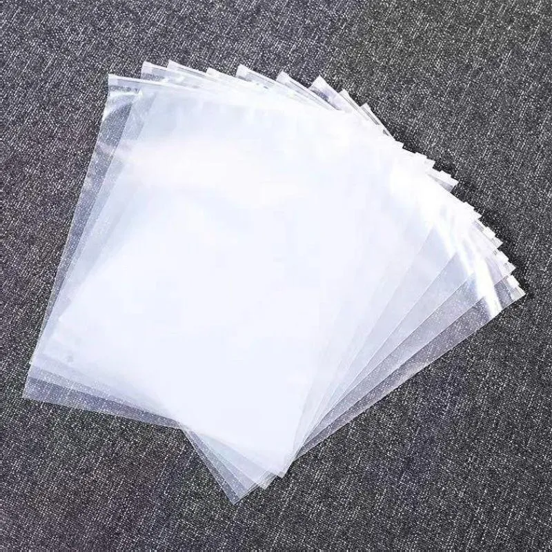 50pcs/lot Clear Zipper Packaging Bags Clothing Resealable Poly Plastic Apparel Merchandise Zip Bags for Ship Clothes Shirt Fkosa