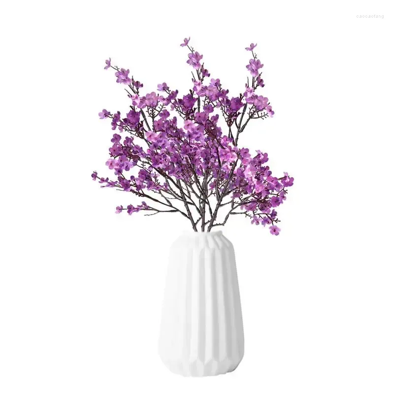 Flores decorativas artificiais buquês de gipsófila falso buquê decoração diy floral toque real