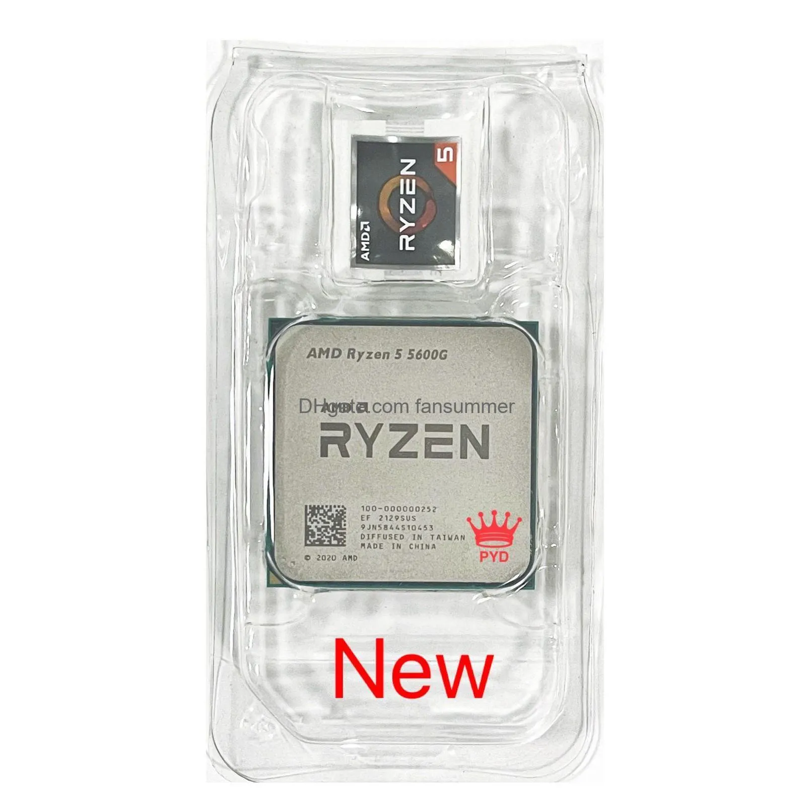 CPUS RYZEN 5 5600G R5 3 9GHz 6 코어 트위터 스레드 65W CPU 프로세서 L3IS16M 100 000000252 소켓 AM4 NO COOLER 230712 드롭 배달 DHNQJ