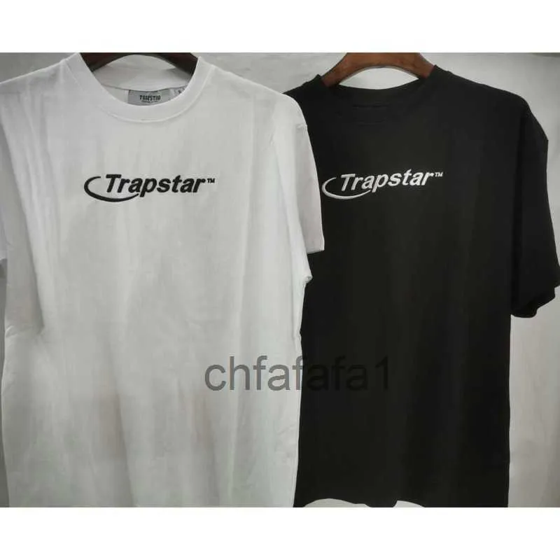 Maglietta Trapstar Top oversize Camicie firmate da uomo Cotone maniche corte larghe Lettera sul petto Ricamo T-shirt Abbigliamento moda Magliette da uomo 15 stili 7JU3D