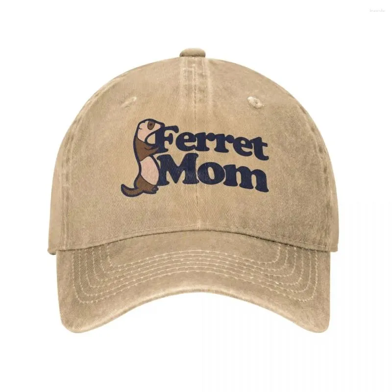 Ball Caps Ferret Mom Trucker Hat Akcesoria Casual w trudnej sytuacji jeansu Cute Dad Casquette dla mężczyzn Kobiety Regulowane