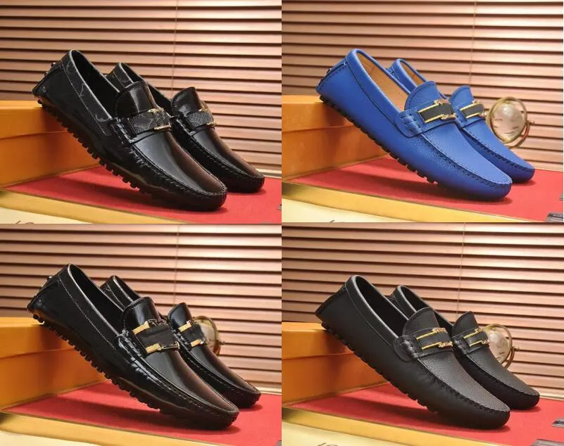 Mocassins de luxe pour hommes, chaussures habillées Gommino, semelle extérieure en caoutchouc, chaussures décontractées, taille 38-45