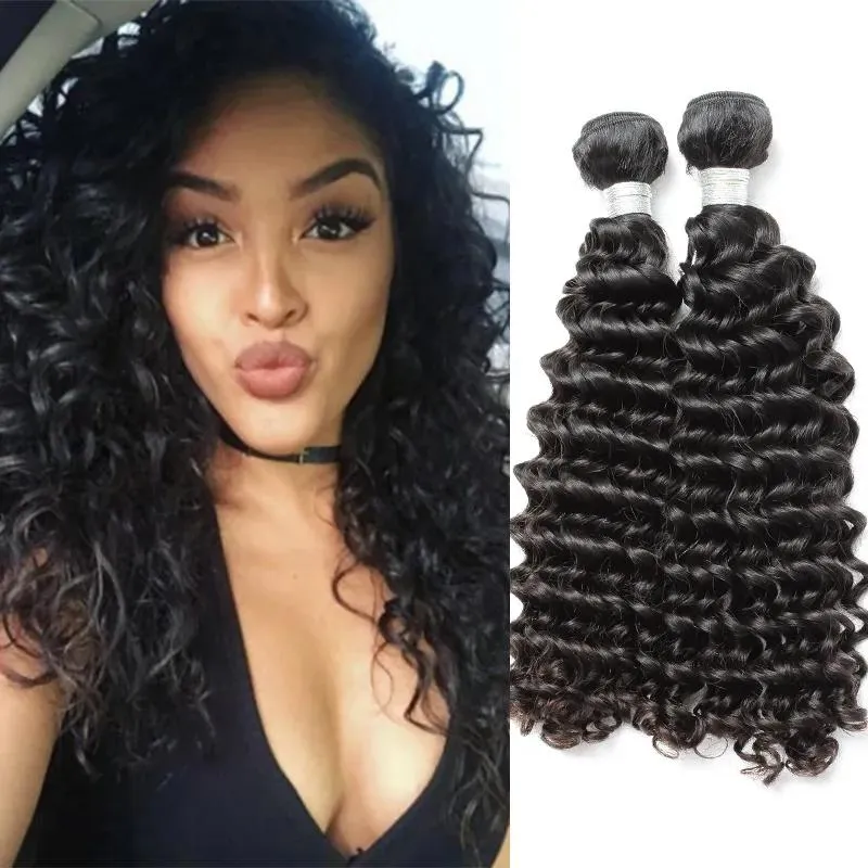 WEFTS 2PCS/LOT 11A ONE DOCINOR DOCIENKA NAJLEPSZA Głęboka fala głębokiej fali ludzkie włosy 1024 nieprzetworzone brazylijskie przedłużenia włosów julienchina