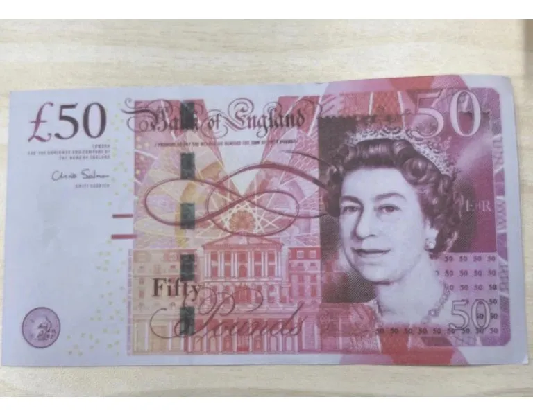 Copier de l'argent Taille réelle 1:2 Jeu de rôle en espèces Prop Film Making Fake Bank Note Dallor Euro GBP Ljkls