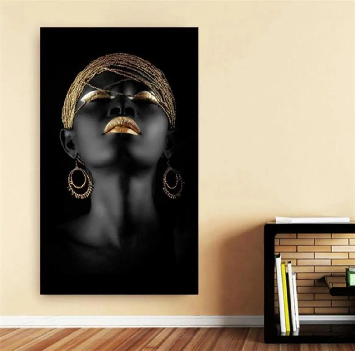 Pintura em tela de parede, arte, imagens, impressões, mulher negra, em tela, sem moldura, decoração de casa, pôster de parede, decoração para sala de estar21223603688