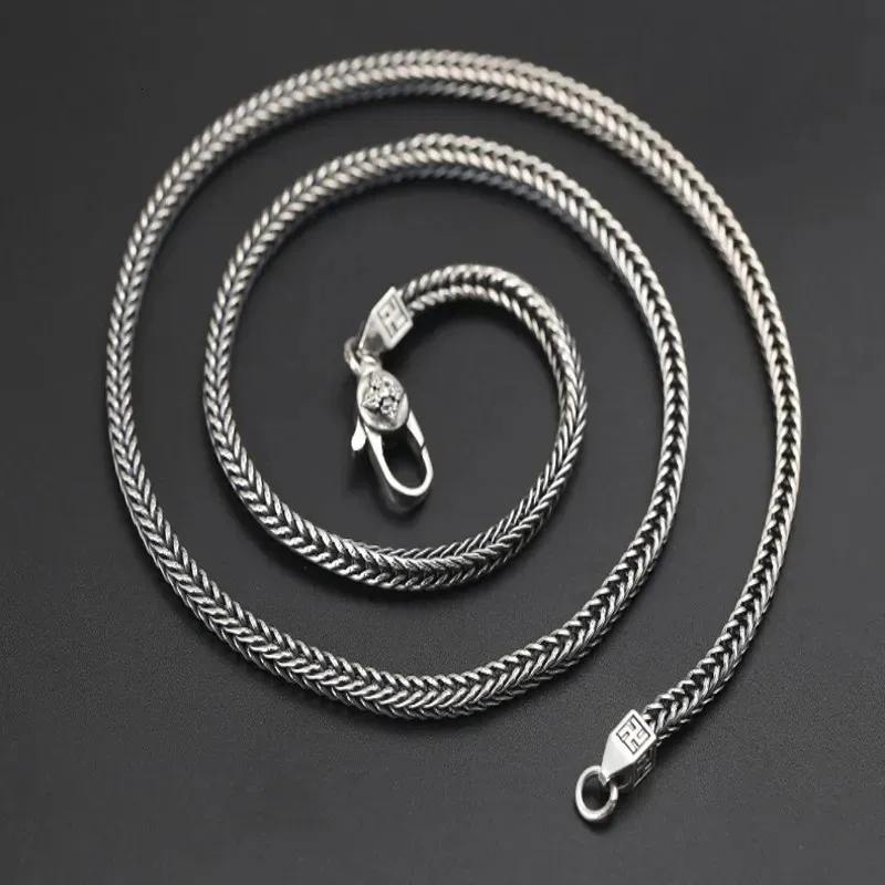 Handmade Statement Necklace Men's Solid Sterling Silver Filled Curb Chain Necklace - 60cm Statement Piece Men's Sterling Silver Chains, Necklaces And Pendants