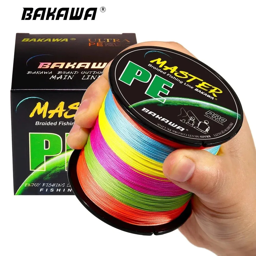 BAKAWA 4 Strands Braided Pe Fishing Line Multifilament X4 300M 500M 1000M  100M Carp Japanese Wire Fly Sea Saltwater Pesca 240104 From Ning07, $8.47