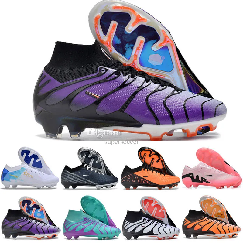 Chaussures de football hommes FG chaussures haut/bas botte de football professionnel herbe extérieure antidérapante respirante multicolore baskets d'entraînement taille 39-45