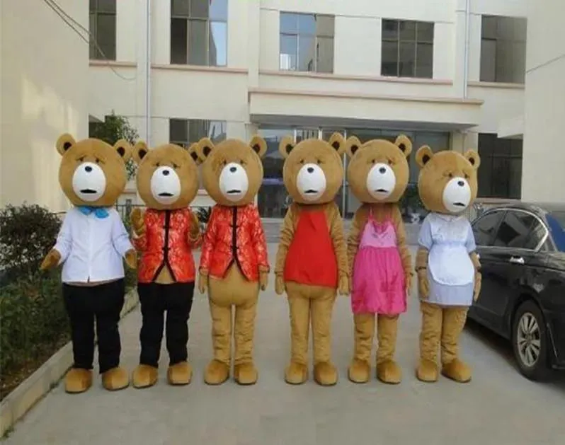 Kostüme 2017 Heißer Verkauf Professioneller kundenspezifischer Teddybär von TED Maskottchenkostüm Tedbärkostüm für Erwachsene Tiermaskottchenkostüm Festival Fanc