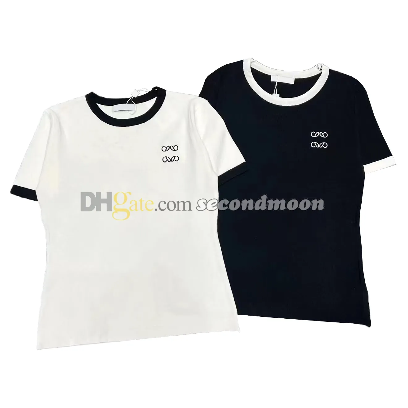 Contrast Color T Shirt Women Short Sleeve Tee Designer Embroidered T Shirts Designer Breathable Tees