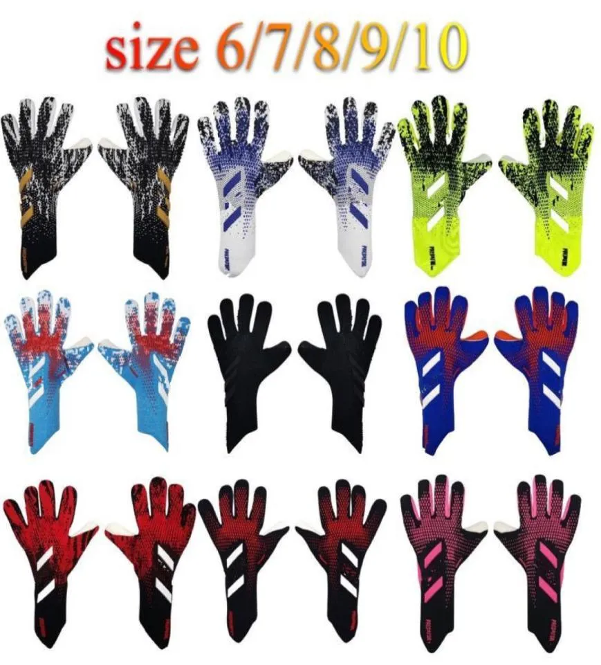 4MM Goalkeeper Gloves Finger Protection Professional Men Football Gloves Adults Kids Thicker Goalie Soccer glove1983155