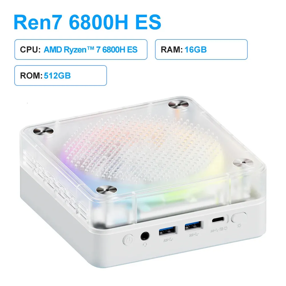Mini Gaming PC, Genmachine R7 6800H ES Windows 11 Pro Mini 