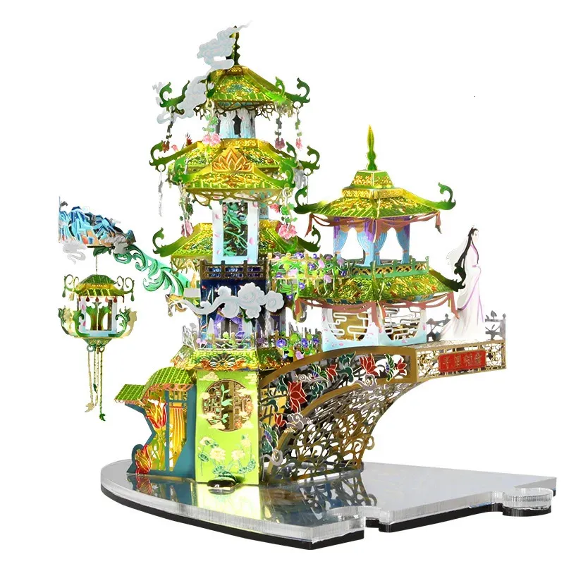 Imagem Kingdom 3D Metal Puzzle Conheça na Ponte Quebrada Modelo de Construção Kits Montar Jigsaw DIY Presente Brinquedos Para Crianças 240104