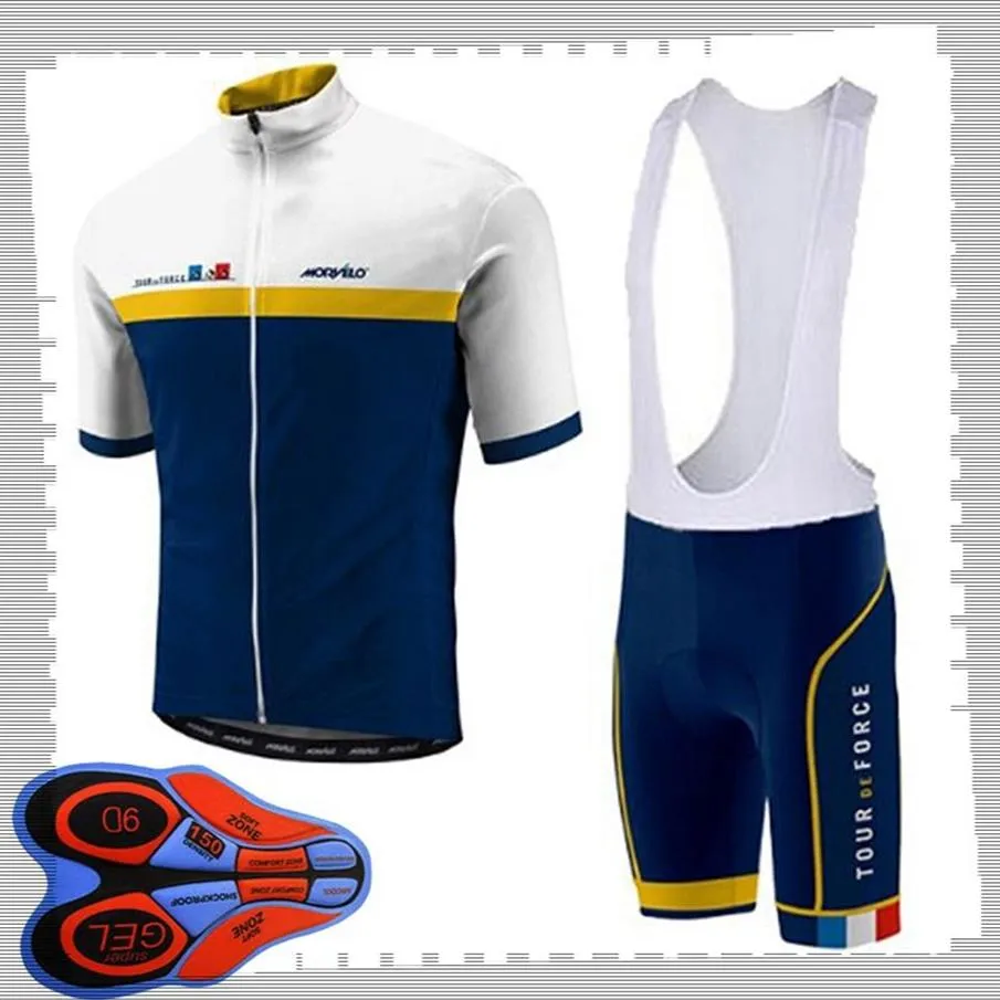 Pro Team Morvelo Cycling Short Sleeves Jersey Trägerhosen-Sets Herren Sommer atmungsaktive Rennradbekleidung MTB Bike Outfits Spor2506