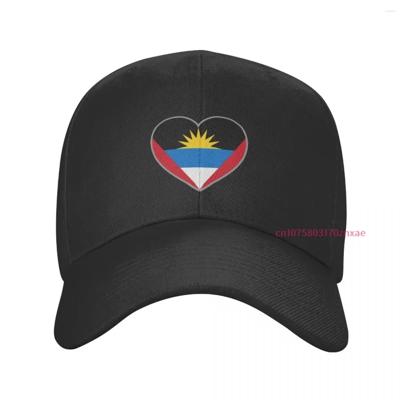 Ball Caps Meer Kleur Antigua En Barbuda Vlag Hart Unisex Verstelbare Snapback Baseball Cap Mannen Vrouwen Outdoor Hip Hop Voor Zomer cadeau