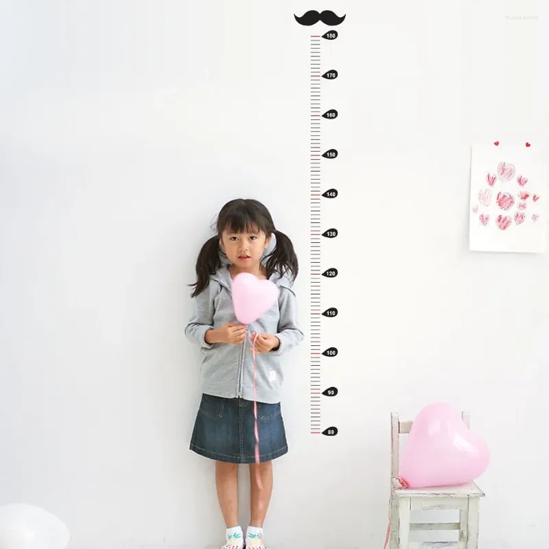 Wall Stickers Decoration Ramadan 2024 Beard Kids Height Chart Sticker Home Decor Cartoon Animal Ruler Party Cozinha