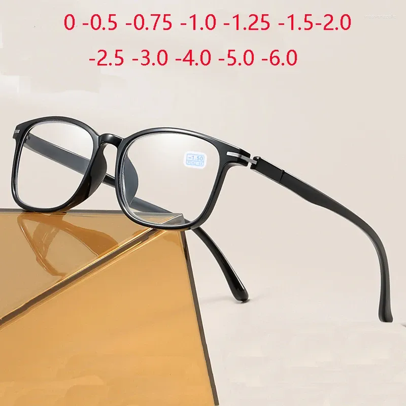 Sunglasses 0 -0.5 -1.0 To -6.0 Women Men Square Myopia Glasses Finished Comfortable TR90 Student Prescription With Cylinder