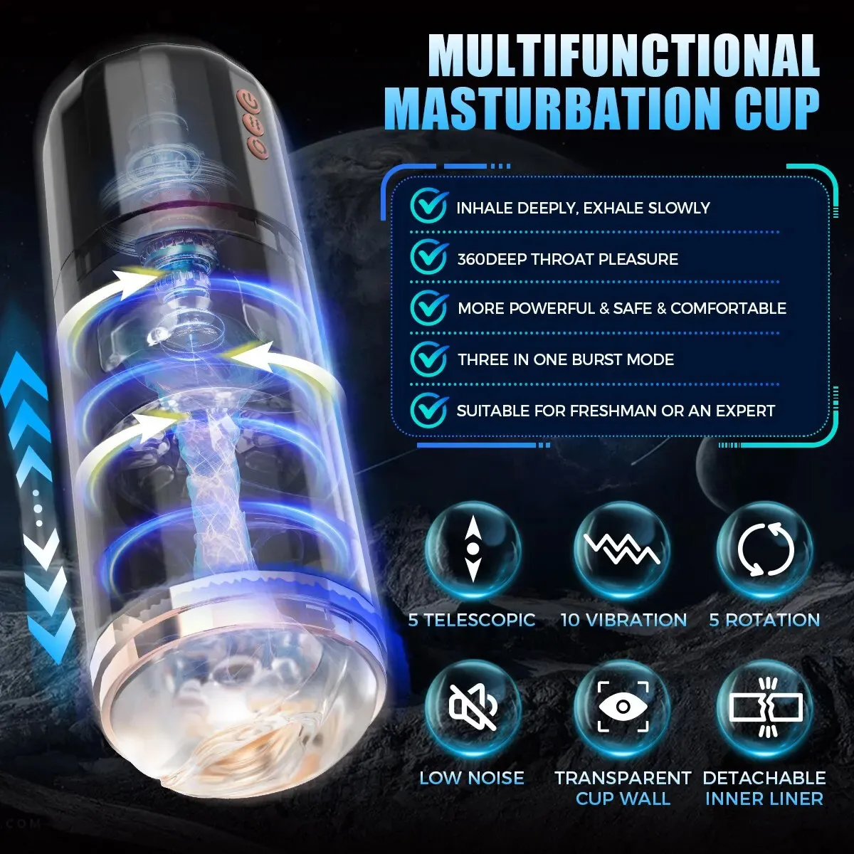 240105 Automatic Male Masturbators Cup Thrusting... From Gou06, $21.4 |  DHgate.Com