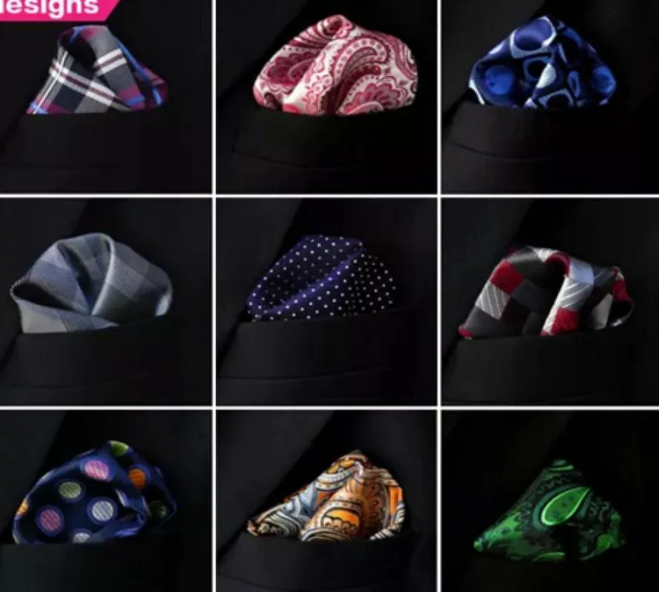 Assorted Mens Pocket Squares Hankies Hanky Handkerchief Large Size Accessory Neckties Ties4696617