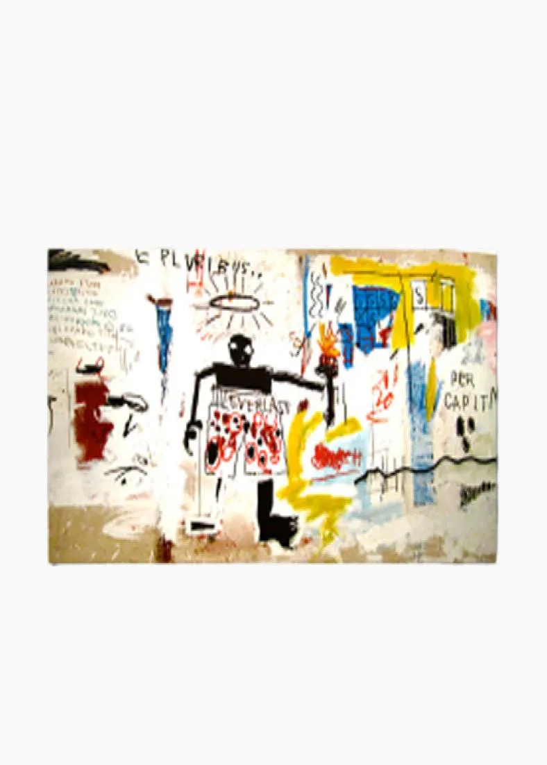 Sälj Basquiat Graffiti Art Canvas Måla väggkonst Bilder för vardagsrummet Moderna dekorativa bilder7163583