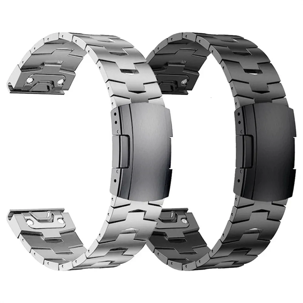 22mm 26mm Quick Fit Metal Watch Band Armband för 7x 7 6x Pro 5x Plus InstinctEpix Strap Wristband 240104