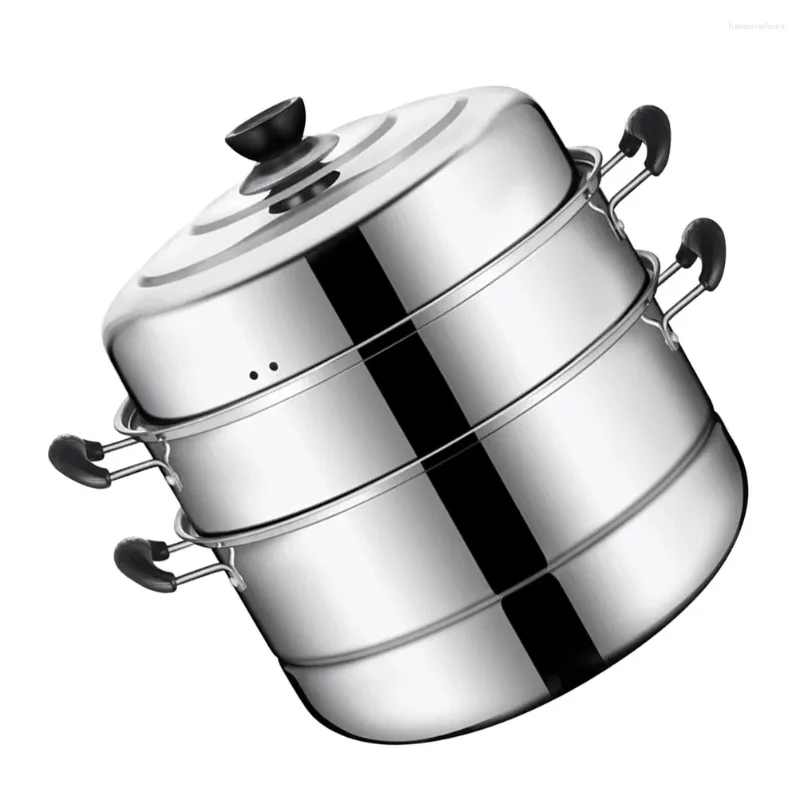 Double Boilers Noodle Cooker Stainless Steel Steamer Useful Steaming