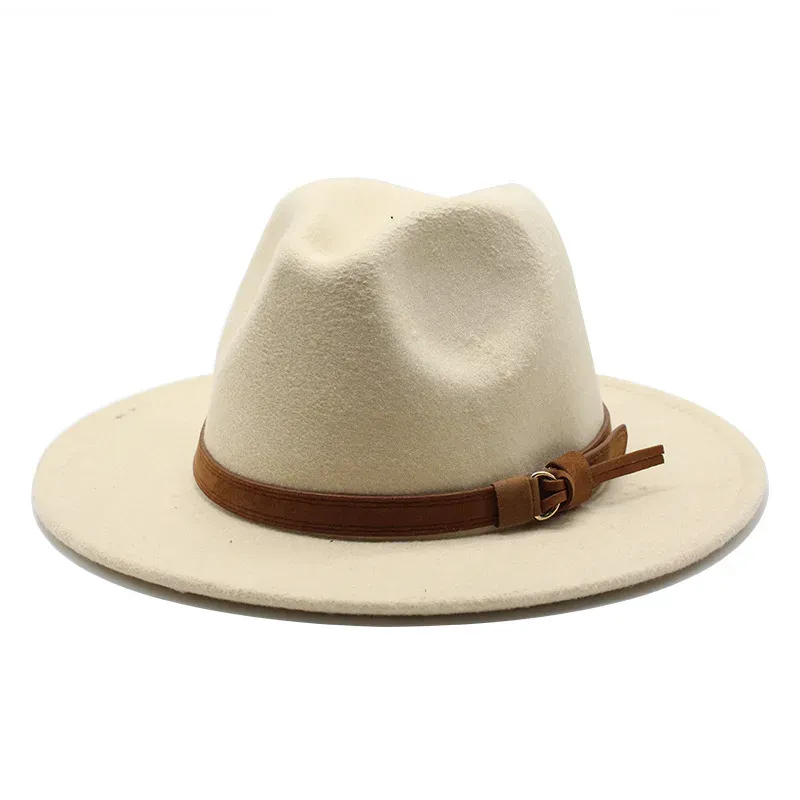 Suède Riem Hoeden Fedora Brede Rand Panama Vilten Hoed voor Vrouwen Party Kerk Jazz Top Cap Britse Mannen Jurk hoeden Sombrero