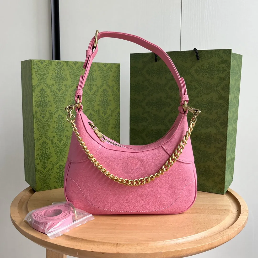 Sac Hobo Crescent en cuir pour femmes, sac à bandoulière simple, sacs à bandoulière sous les bras, sac de styliste, portefeuilles