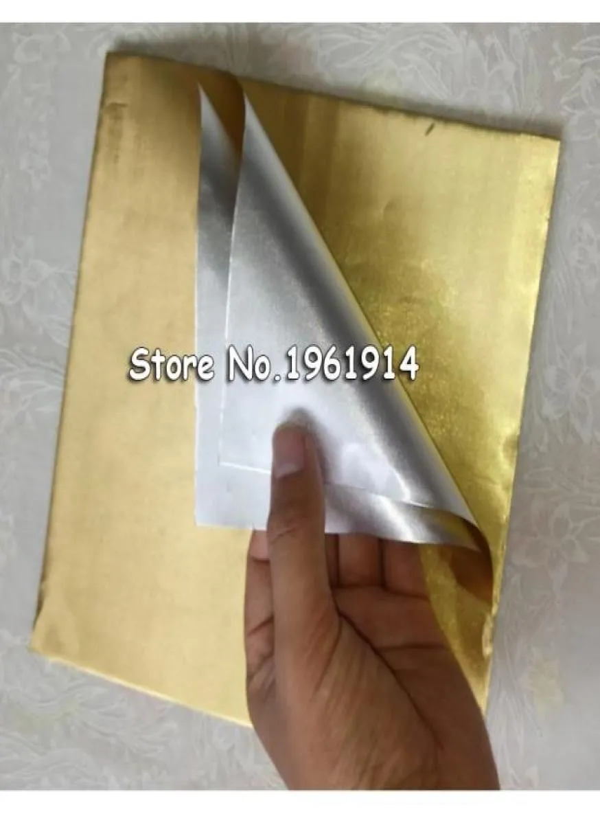 100 ark 2020 cm Gold Aluminium Foil Wrapper Paper Wedding Chocolate Paper Candy Wrapping Paper Sheets2103236583319