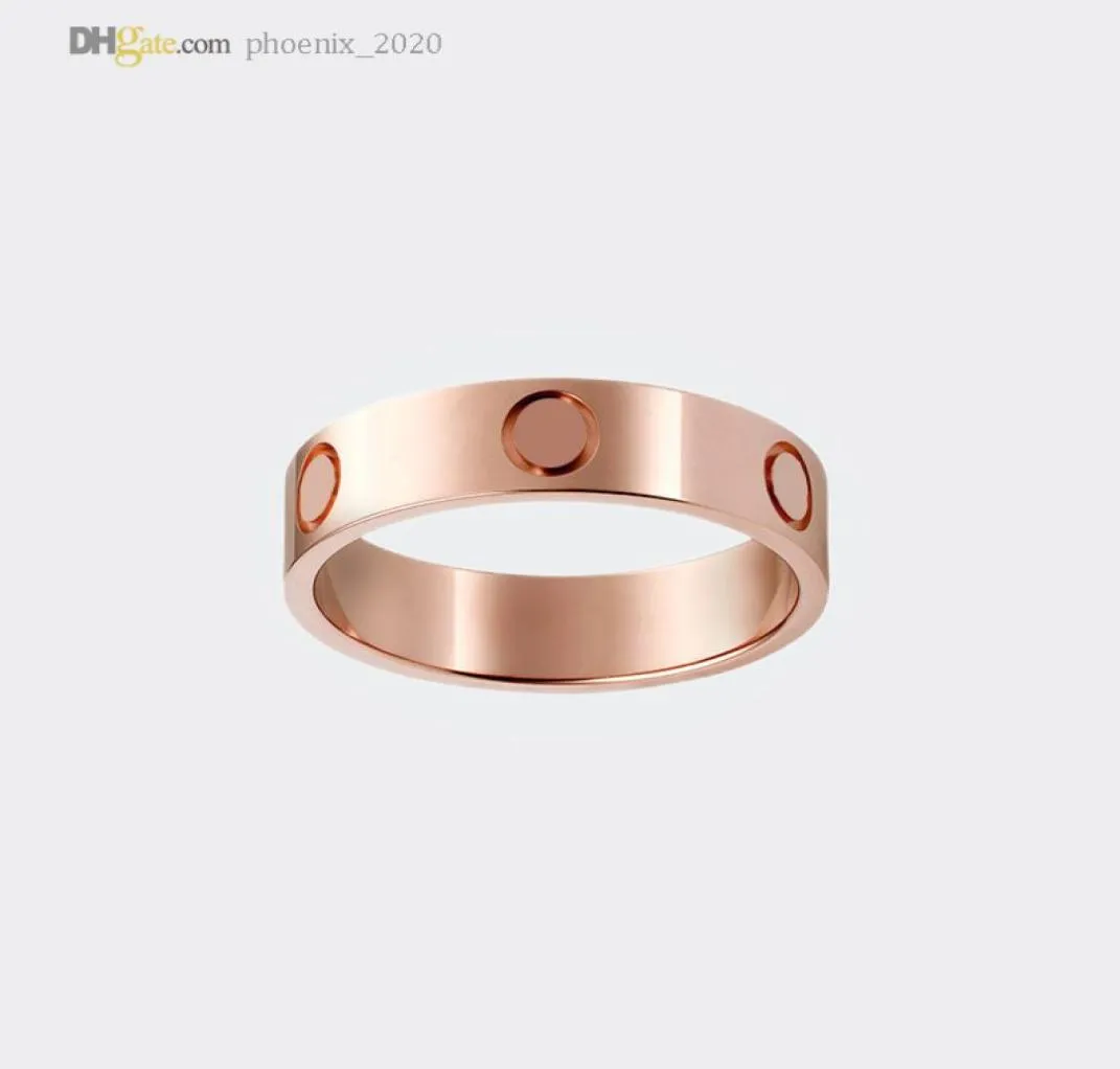 Band Ring Designer Rings Love Ring Rose Gold Women/Men Luxury Jewelry Titanium Steel Gold-Plated Fade Not Allergic 4/5/6mm 216192256684069