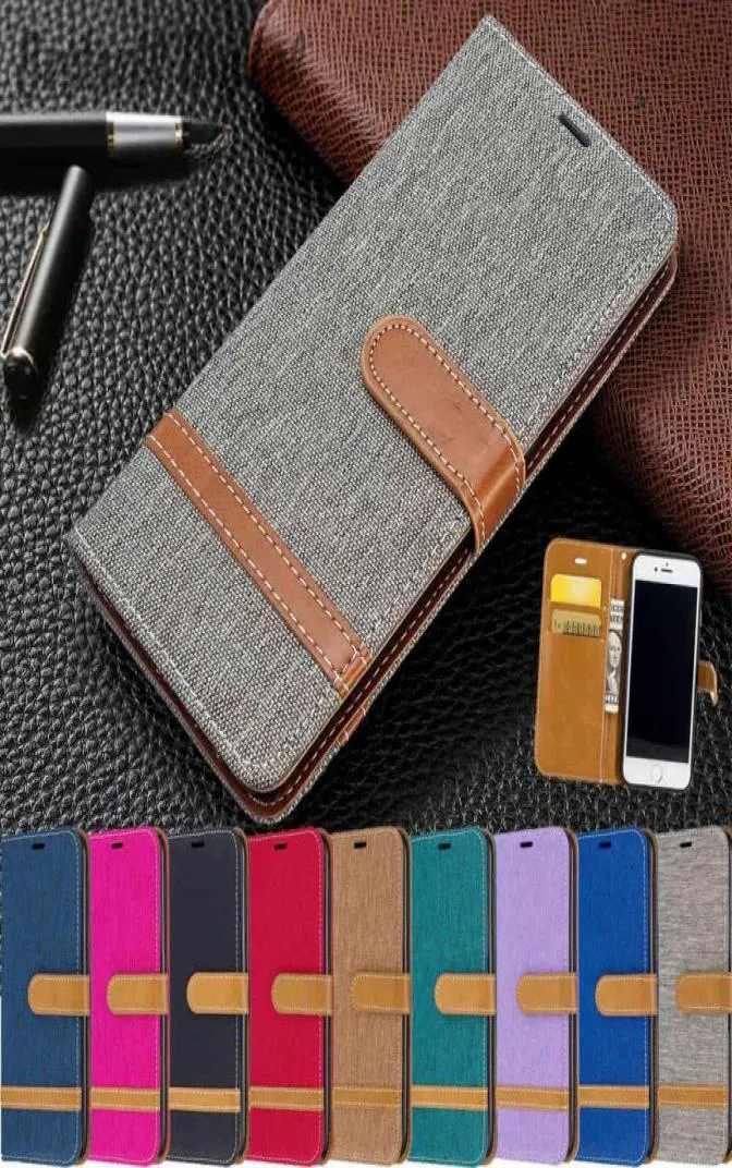 Custodia per cellulare in pelle con cuciture denim moda per Samsung Galaxy A01 A10 A10S A10E A11 A20 A30 A20S A20E A21 A21S A30 A50 Flip Wallet8831615