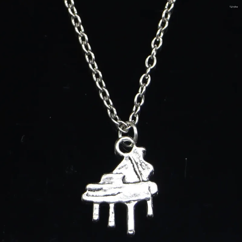 Chains 20pcs Fashion Necklace 21x16mm Grand Piano Pendants Short Long Women Men Colar Gift Jewelry Choker