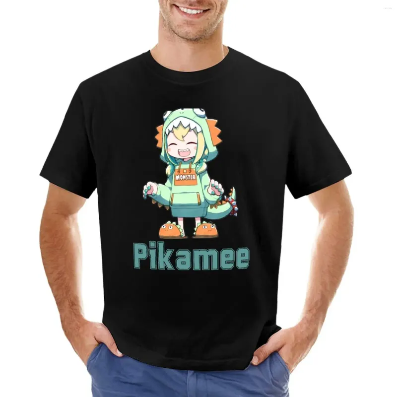 Regatas masculinas Pikamee camiseta meninos camisetas brancas masculinas grandes e altas