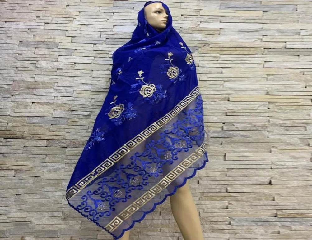 Eşarplar Afrikalı Kadınlar Pamuk Müslüman Moda Seti başörtüsü Net Türban Şal Yumuşak Kadın Hijab Sargı Kış BF1804916162