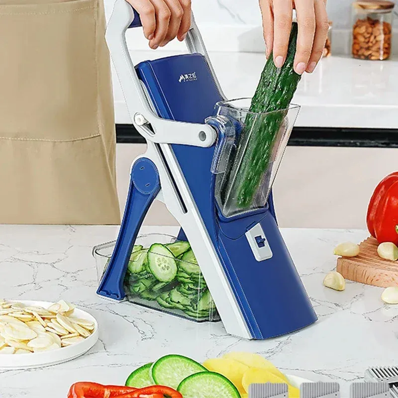 Vegetable Cutter Manual Multifunction Kitchen Vegetable Slicer Chopper Graters Potato Radish Slicer Kitchen Fruit Vegetable Tool 240105