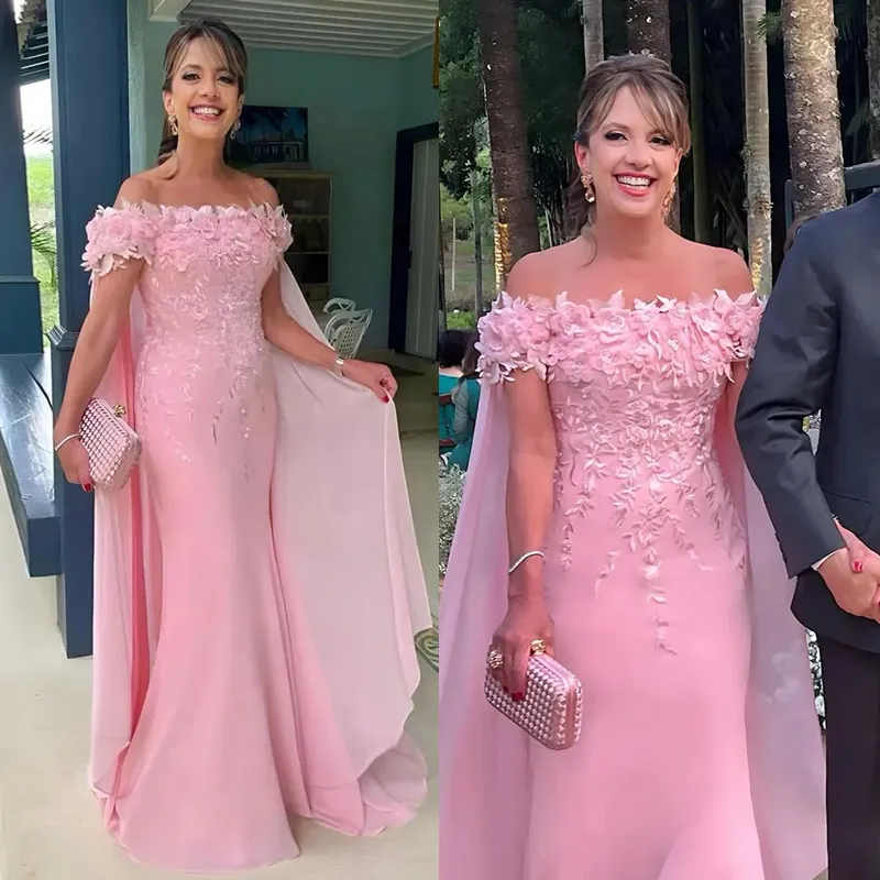 Long pink mother of the bride dresses sale