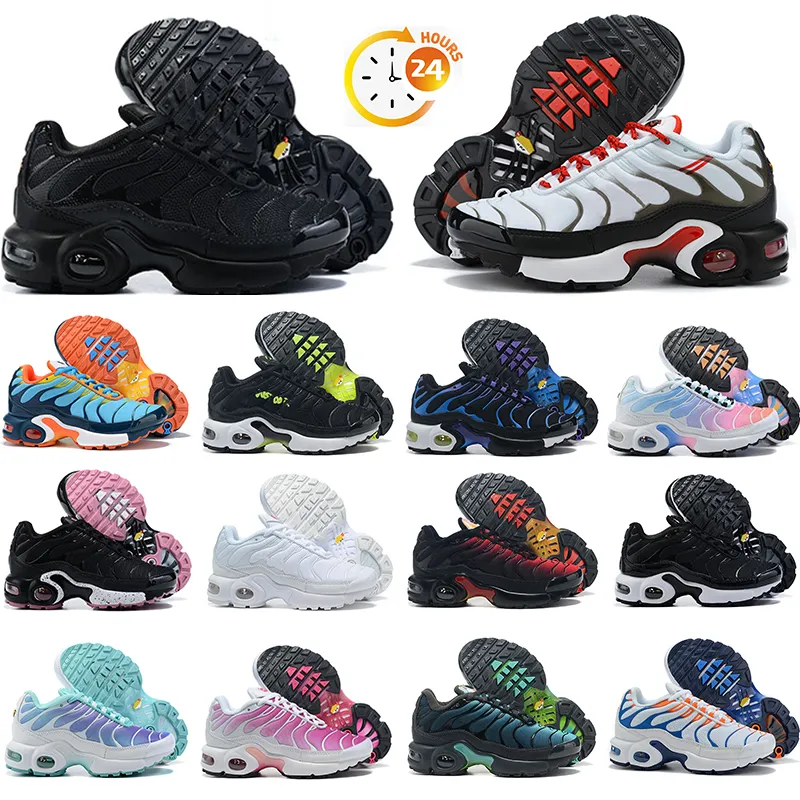 2024 TN PLUS Kids Shoes Designer Athletic Children Outdoor Sneaker Triple White Black Gold Red Laser Blue Toddler Girls Boys Kid Childr Trainer Sports 28-35 EUR