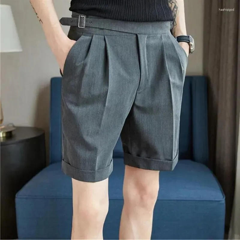 Herenshorts Mannen ademen cool streetwear korte Koreaanse geplooide zomer witte bermuda werkkleding kleding 29-36