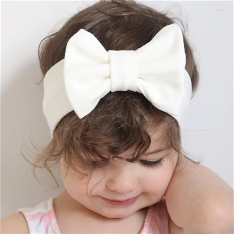 Acessórios de cabelo bebê bowknot bandana de malha algodão crianças meninas faixas elásticas turbante para menina headbands verão bandeau