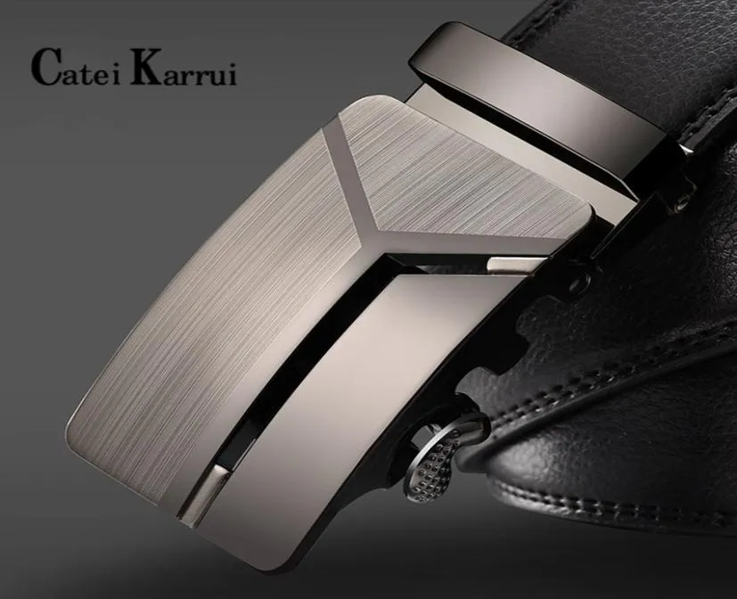 Catei Karrui Mens Business Lengthened Belts Fashion Men casual Automatic Bule Minimalist Design Leather Belt Coffee Belts3280416