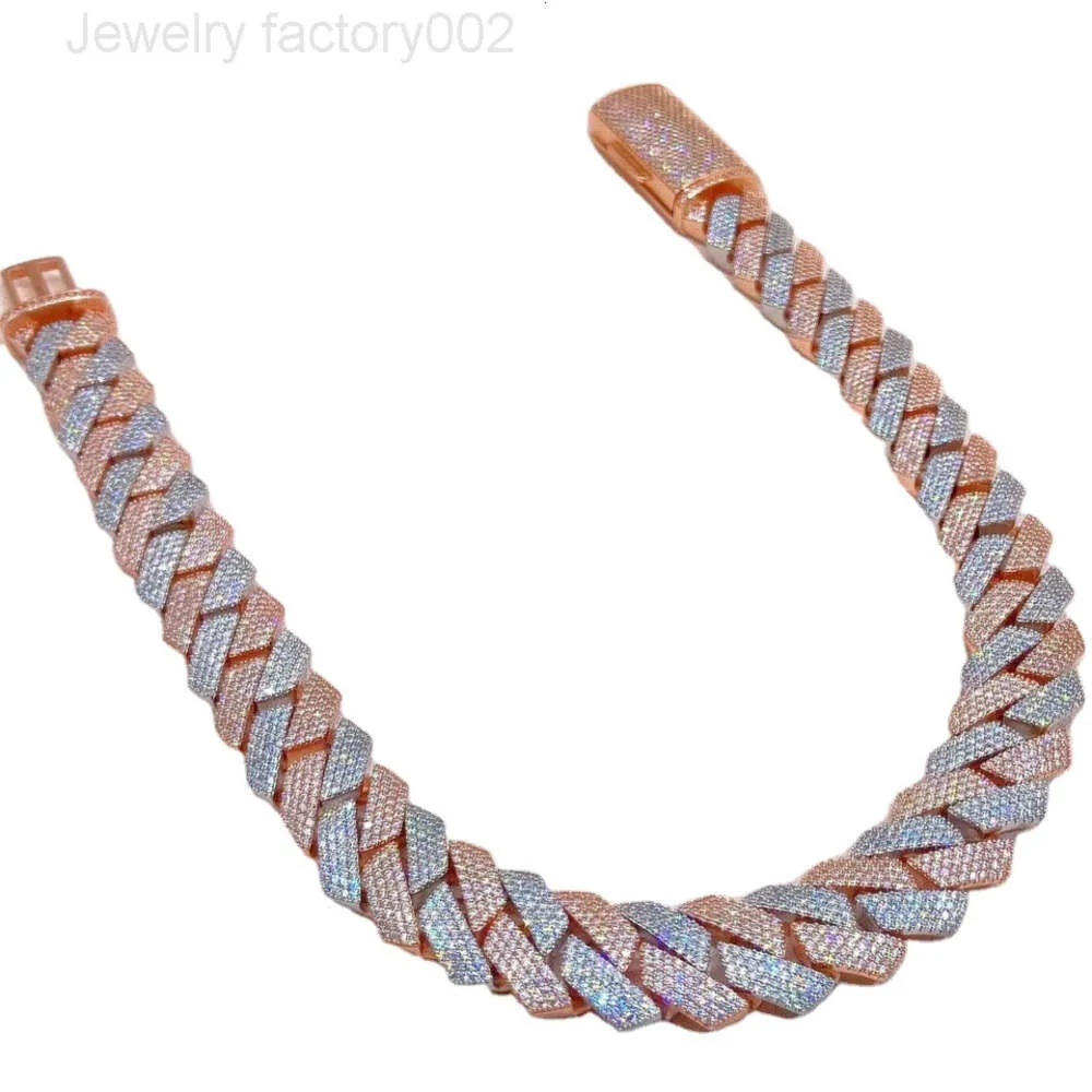 VVS Diamond Custom Rows Crushed Iced Out Moissanite Cuban Link