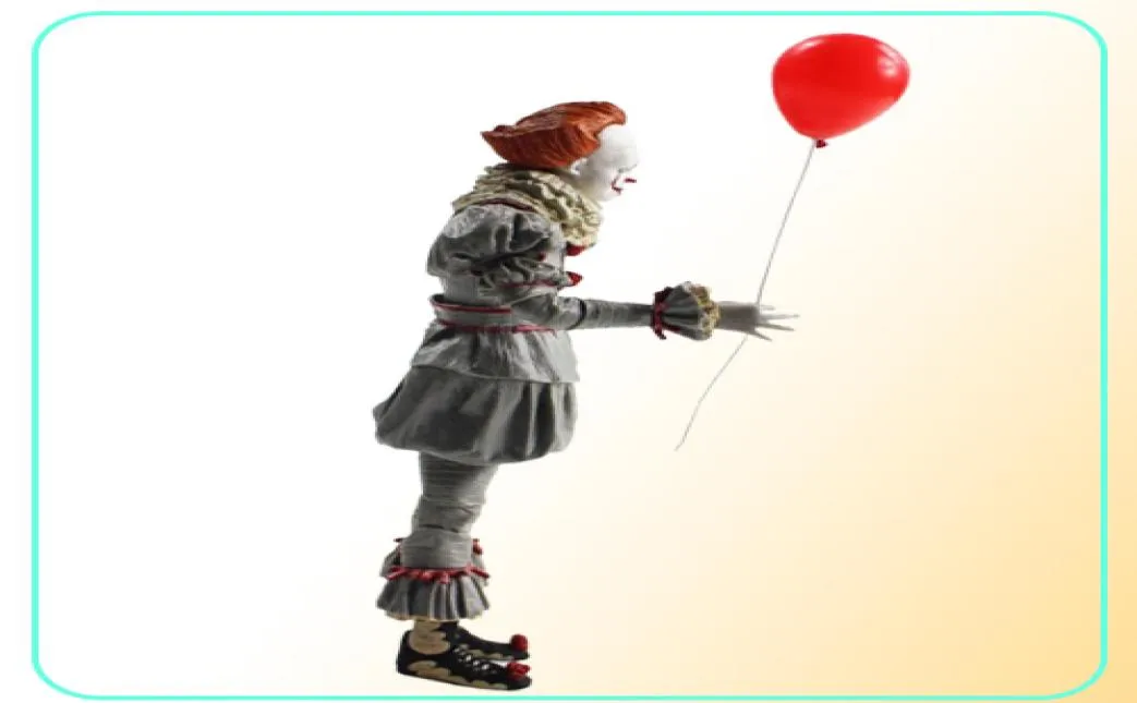 面白い20cm Neca Stephen Kings It Pennywise Joker Clown Halloween Day Horror Movie Doll PVC Action Figure Collectible Model210M3522291