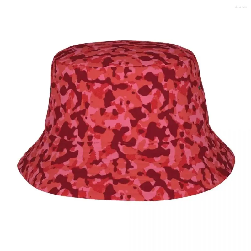 Berets Rosa Camouflage Armee Muster Eimer Hüte Panama Für Mann Frau Bob Outdoor Mode Fischer Sommer Unisex Caps