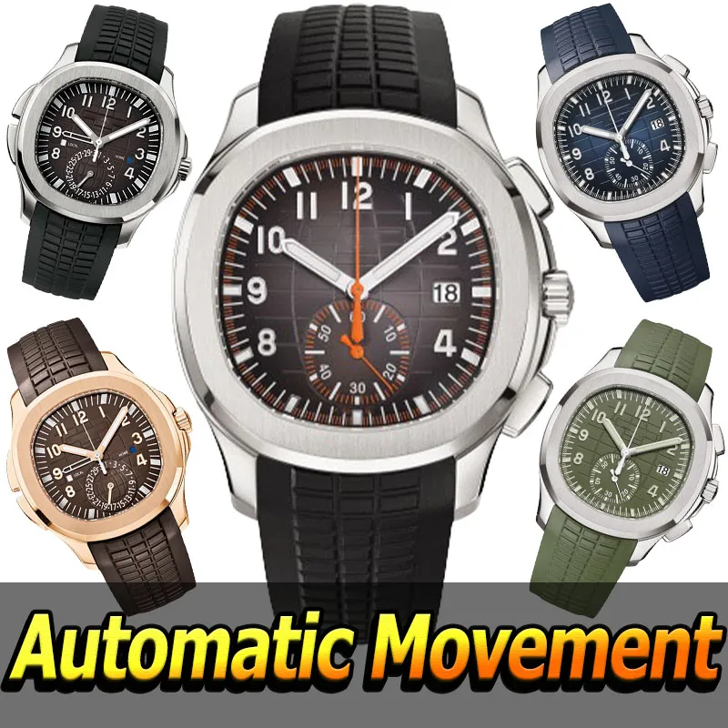 Mens Watch Designer Watches Yüksek kaliteli lüks saat 5968 otomatik hareket saatleri 5164 saat 904L tam paslanmaz çelik su geçirmez aydınlık relojes kutu