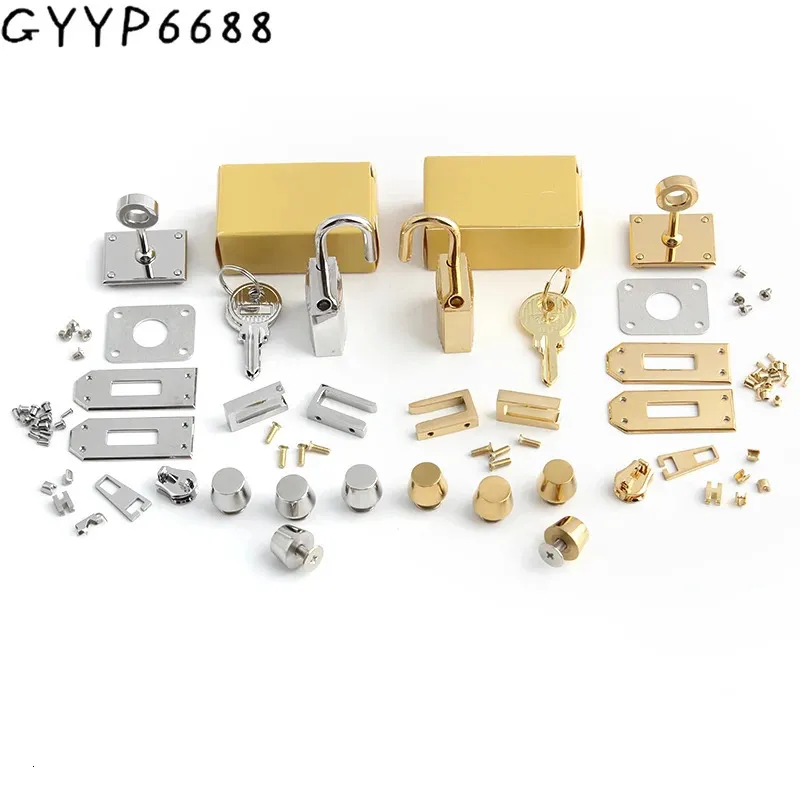 GoldSilver Stainless Steel Metal Rectangle Hanger Clasp Locks For DIY Craft Handbags Purse Bags Buckles Hardware Accessories 240105