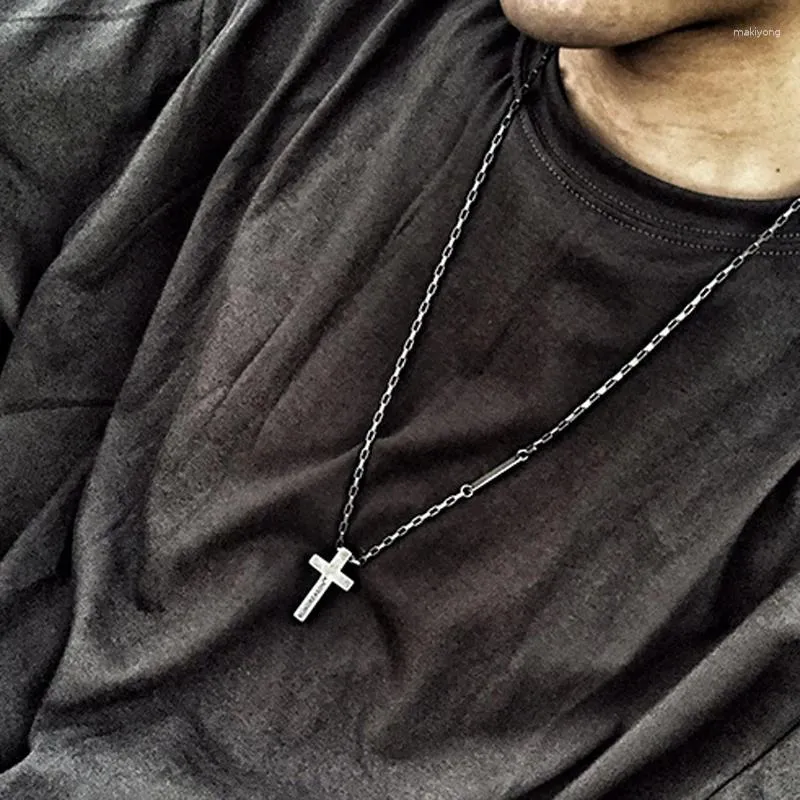 Pendant Necklaces Gothic Vintage Stainless Steel Cross Pendants For Women Men Crucifix Jesus Necklace Couple Statement Jewelry Gift