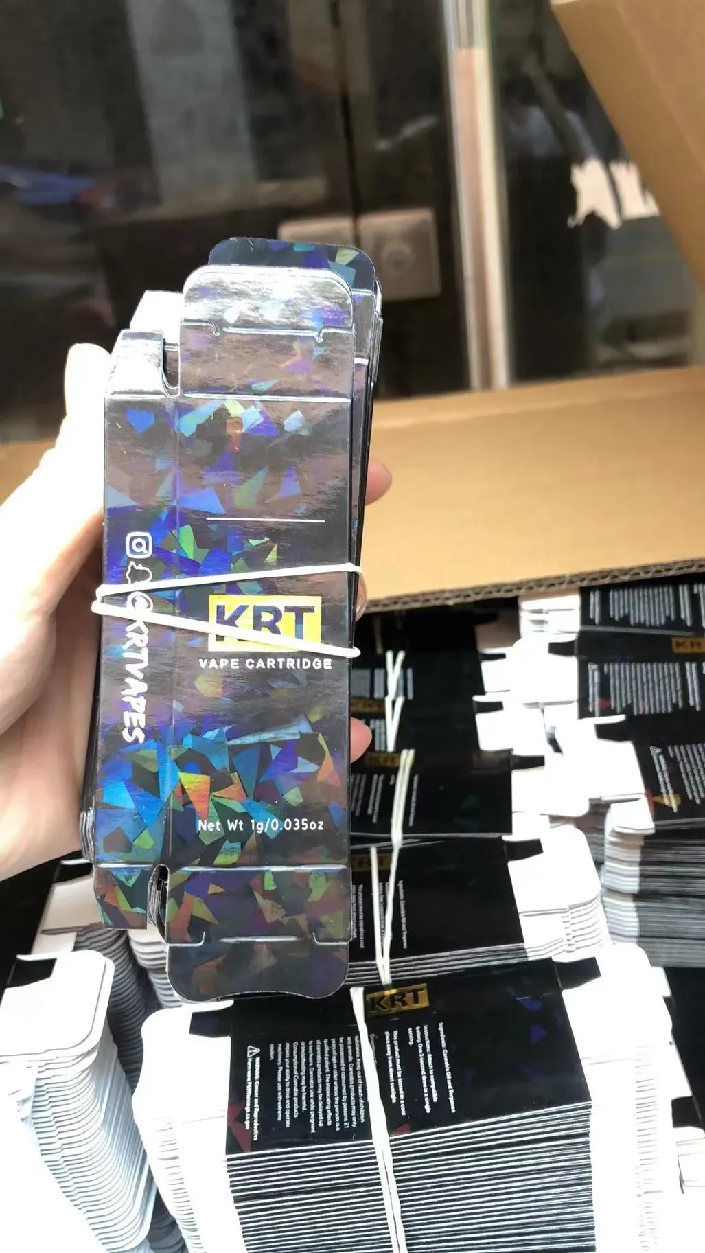 Wholesale Wholesale Custom KRT Boxes White & Black Packaging Box With